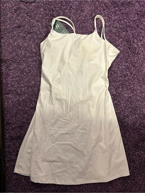 Halara White Slip Dress with Thin Straps